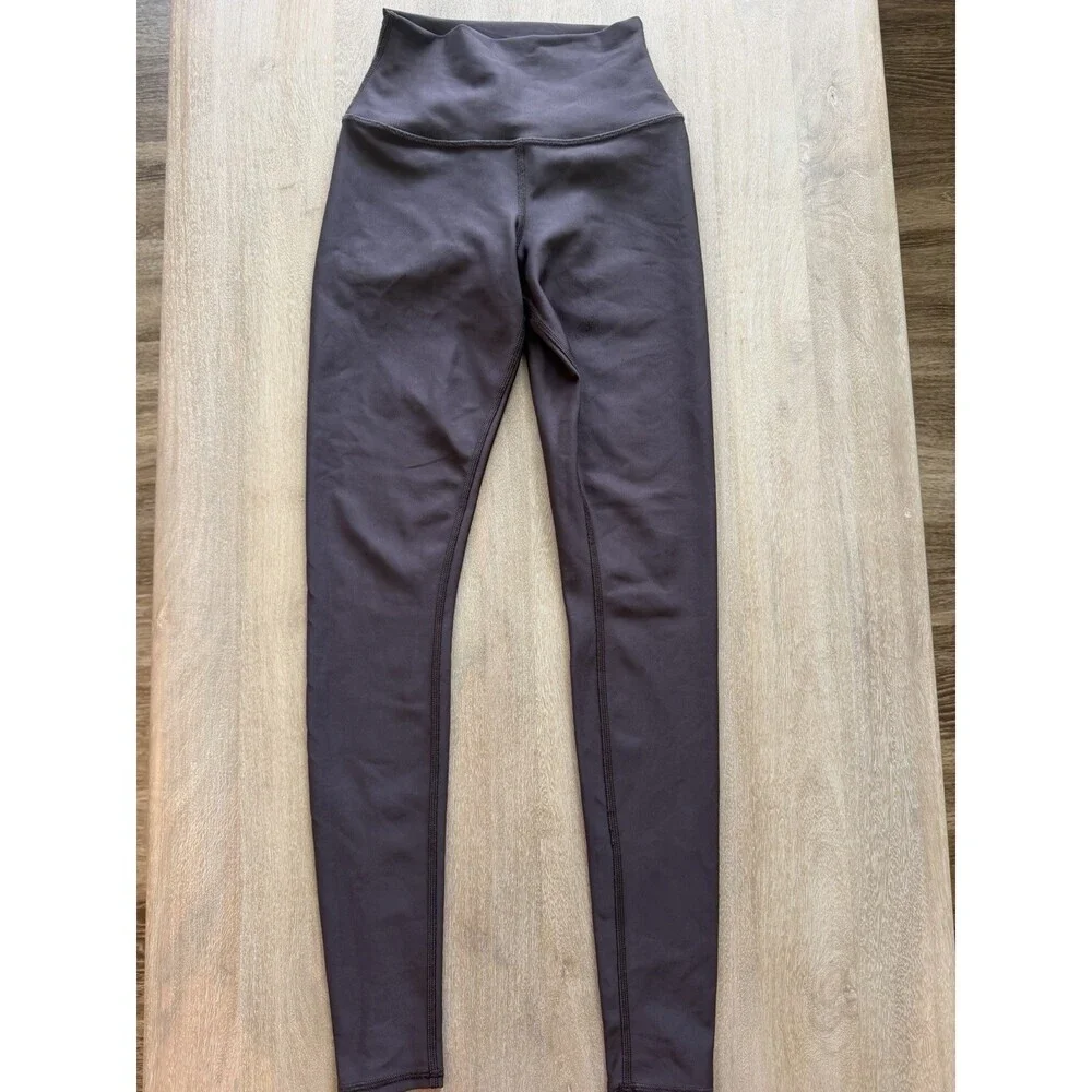 Alo Yoga High Waist Airlift Legging Full Length in Raisinette Purple Size XS